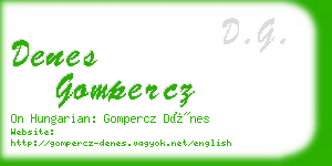 denes gompercz business card